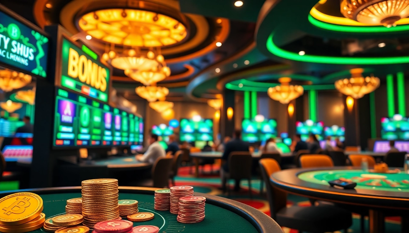 Découvrez le meilleur casino bonus crypto avec des symboles de bonus dynamiques et des pièces de monnaie numériques.